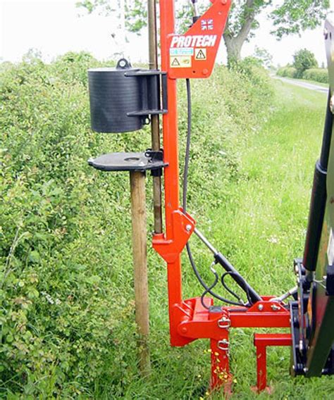 mini digger post knocker|compact tractor post knocker.